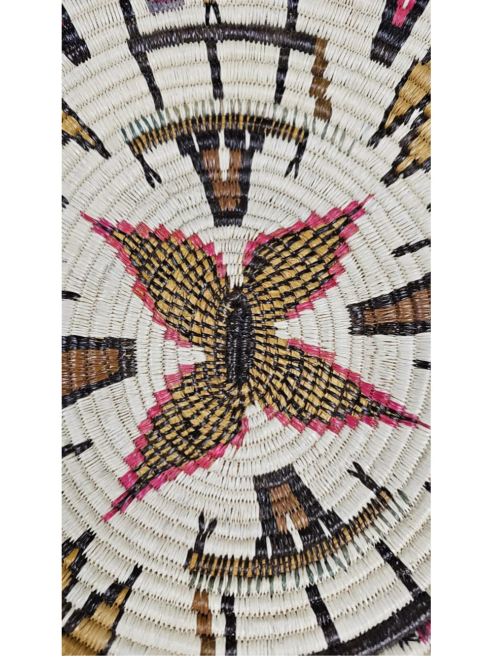 Southwestern Style Woven Coiled Basket Plaque 13